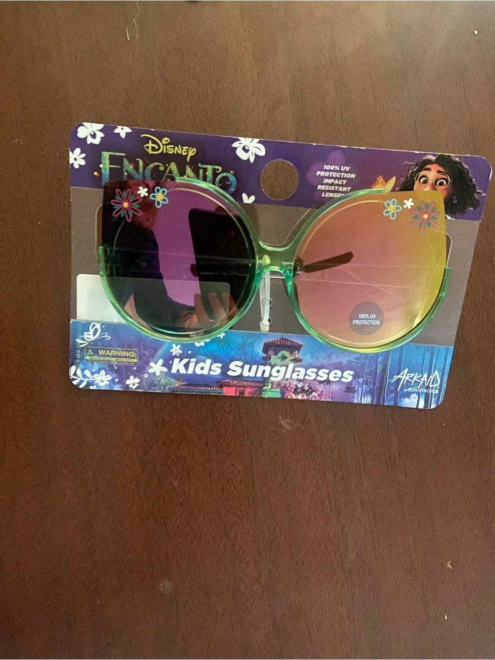 Disney Encanto Kids Sunglasses - Green Frame with Rainbow/Gold Lenses